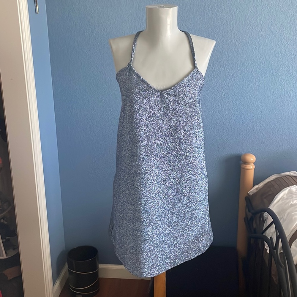 Zara mini blue shimmer dress